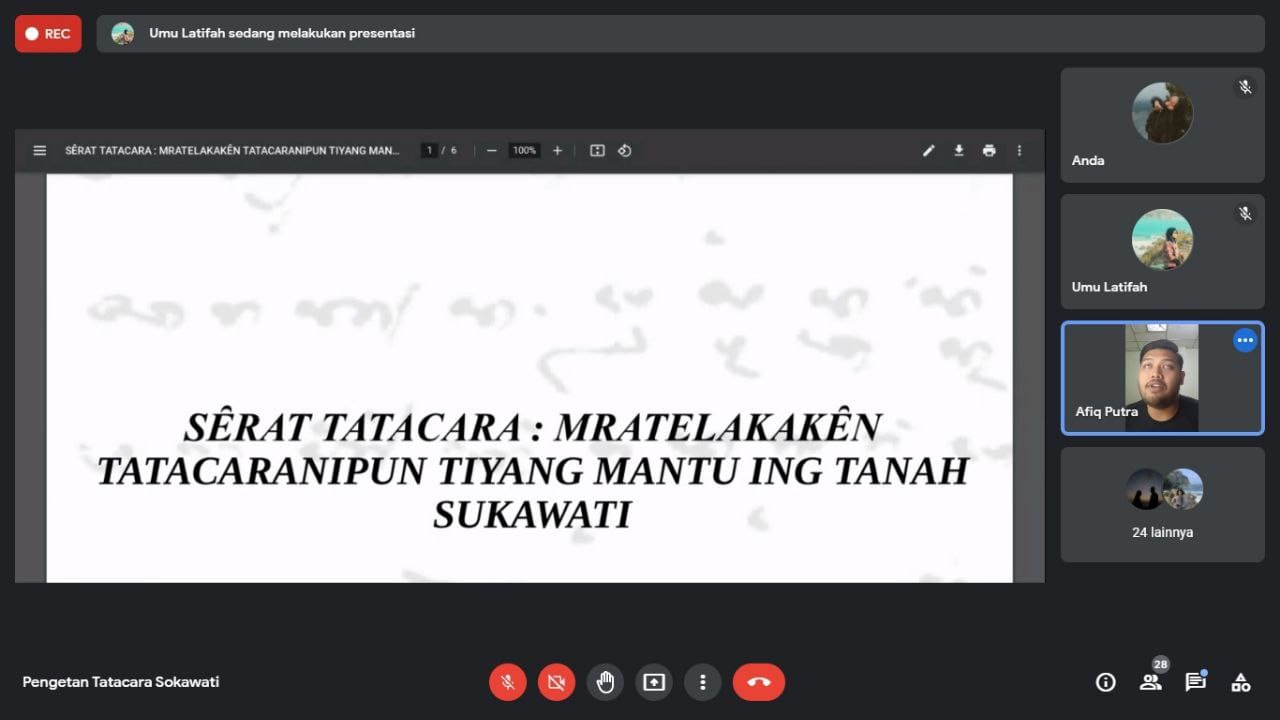 Bedah Naskah Tatacara Sokawati